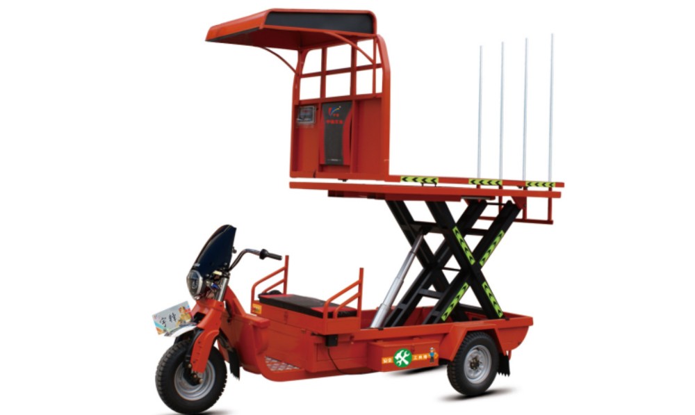 SJ-002-2平板升降車(帶簡易遮陽棚，可升高2m)